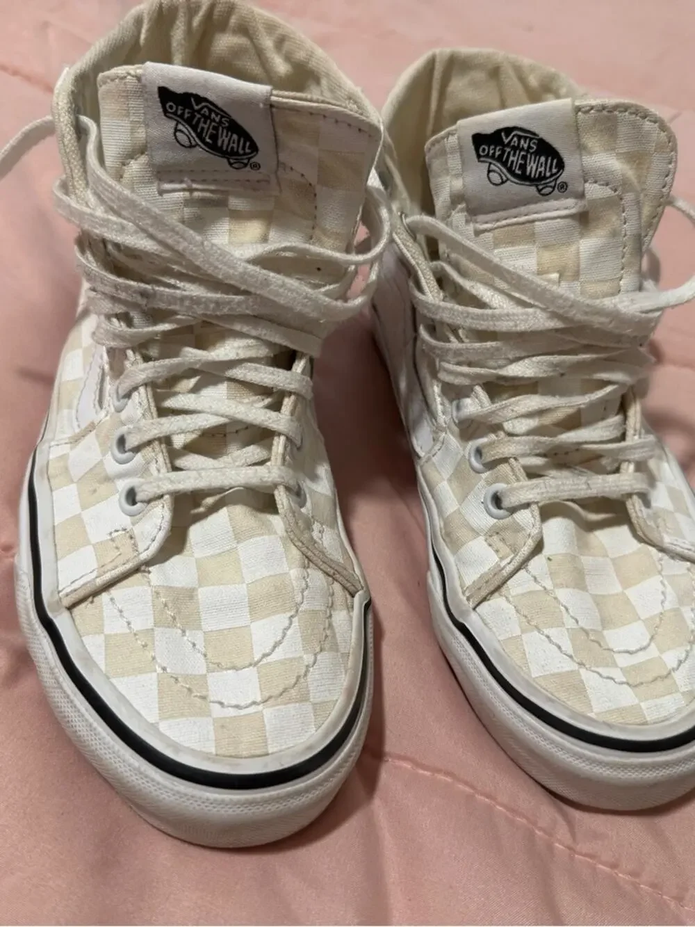 Vans High-Top Skate Sneakers Checker Board